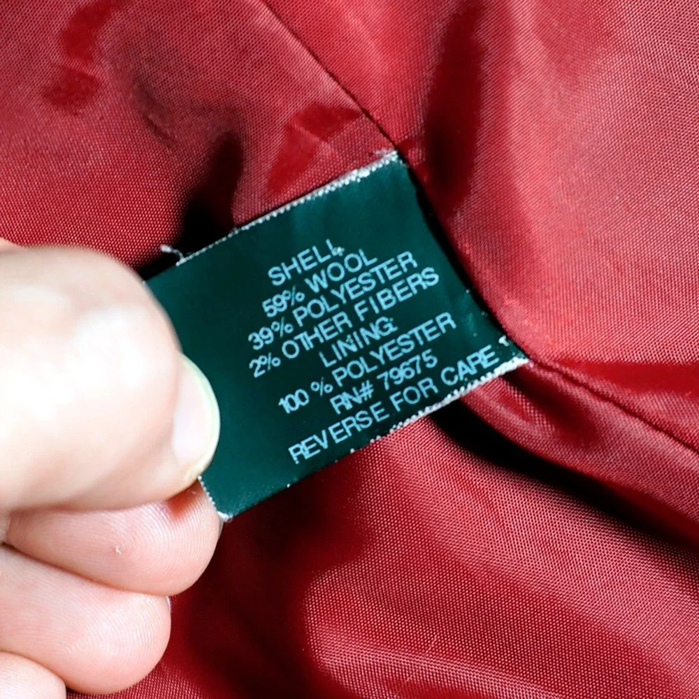 Michael Kors Ruby Red Wool Hooded Zip Coat Jacket 0X L Designer Quiet‎ Luxury